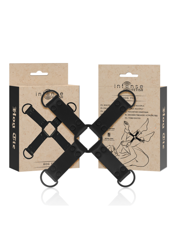 INTENSE FETISH ENGANCHE MULTIPLE PARA MANOS Y PIES DE CUERO VEGANO