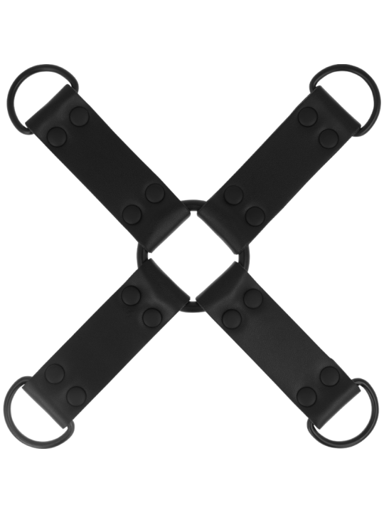 INTENSE FETISH ENGANCHE MULTIPLE PARA MANOS Y PIES DE CUERO VEGANO