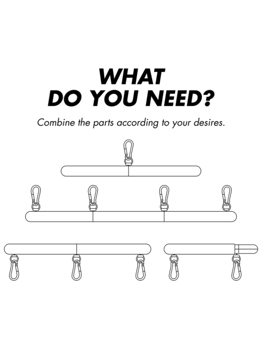 FETISH SUBMISSIVE BONDAGE BARRA SEPARADORA AJUSTABLE 4 PIEZAS