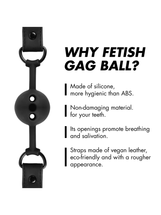 FETISH SUBMISSIVE BONDAGE MORDAZA DE BOLA DE SILICONA TRANSPIRABLE