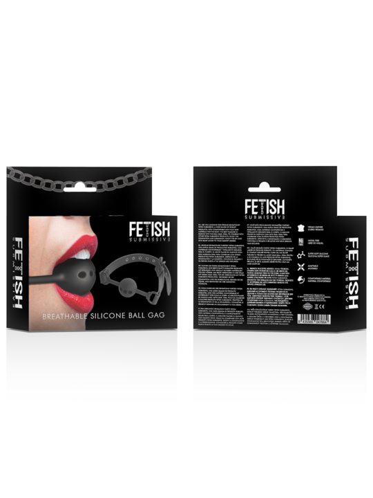 FETISH SUBMISSIVE BONDAGE MORDAZA DE BOLA DE SILICONA TRANSPIRABLE