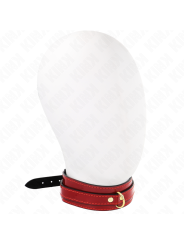 KINK COLLAR AJUSTABLE ROJO VINO DETALLES DORADOS 29 425 CM X 4 CM