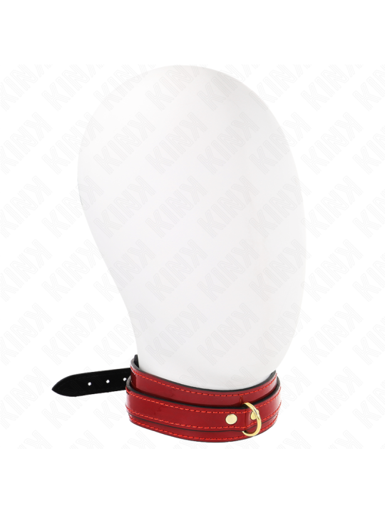KINK COLLAR AJUSTABLE ROJO VINO DETALLES DORADOS 29 425 CM X 4 CM