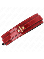 KINK COLLAR AJUSTABLE ROJO VINO DETALLES DORADOS 29 425 CM X 4 CM