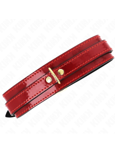KINK COLLAR AJUSTABLE ROJO VINO DETALLES DORADOS 29 425 CM X 4 CM