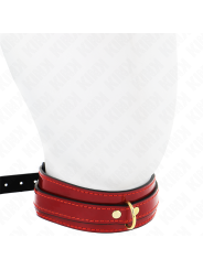 KINK COLLAR AJUSTABLE ROJO VINO DETALLES DORADOS 29 425 CM X 4 CM