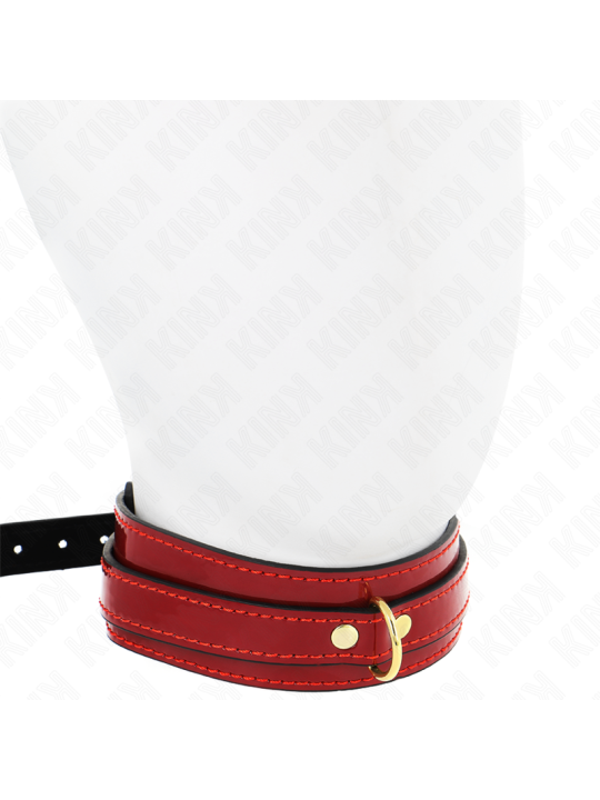 KINK COLLAR AJUSTABLE ROJO VINO DETALLES DORADOS 29 425 CM X 4 CM
