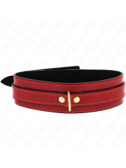 KINK COLLAR AJUSTABLE ROJO VINO DETALLES DORADOS 29 425 CM X 4 CM