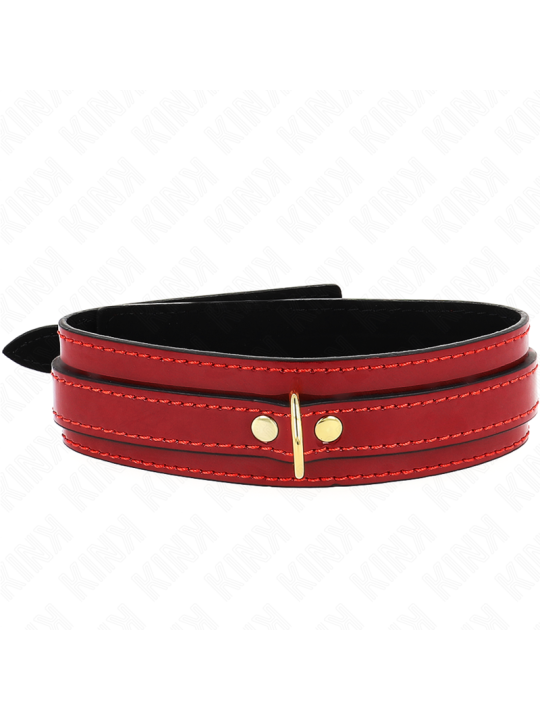 KINK COLLAR AJUSTABLE ROJO VINO DETALLES DORADOS 29 425 CM X 4 CM