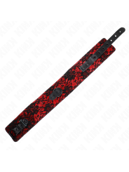 KINK COLLAR CON CORREA 105 CM DE ENCAJE CON CINTURON DE CUERO REAL 44 X 55 CM