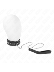 KINK COLLAR CON CORREA 105 CM DE PIEL DE PVC REMACHE DE DIAMANTES DE IMITACION 415 X 4 CM