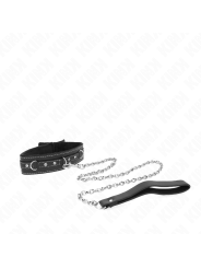 KINK COLLAR CON CORREA 105 CM DE PIEL DE PVC REMACHE DE DIAMANTES DE IMITACION 415 X 4 CM
