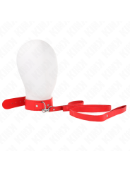 KINK COLLAR CON CORREA 116 CM FINO ROJO AJUSTABLE 32 50 CM X 8 CM