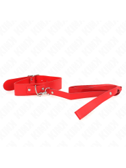 KINK COLLAR CON CORREA 116 CM FINO ROJO AJUSTABLE 32 50 CM X 8 CM
