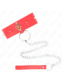 KINK COLLAR CON CORREA 65 CM CUELLO DE DIAMANTES ROJO AJUSTABLE 35 51 CM X 7 CM