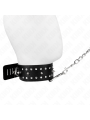 KINK COLLAR CON CORREA 65 CM CON TACHUELAS PLATEADAS MODELO 1 AJUSTABLE 36 43 CM X 5 CM