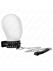 KINK COLLAR CON CORREA 65 CM CON TACHUELAS PLATEADAS MODELO 1 AJUSTABLE 36 43 CM X 5 CM
