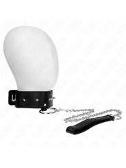 KINK COLLAR CON CORREA 65 CM CON TACHUELAS PLATEADAS MODELO 2 AJUSTABLE 36 43 CM X 5 CM