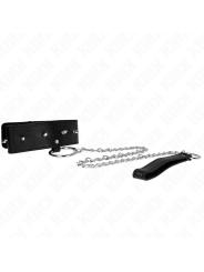 KINK COLLAR CON CORREA 65 CM CON TACHUELAS PLATEADAS MODELO 2 AJUSTABLE 36 43 CM X 5 CM