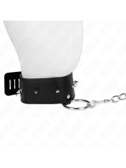 KINK COLLAR CON CORREA 65 CM CON TACHUELAS PLATEADAS MODELO 2 AJUSTABLE 36 43 CM X 5 CM