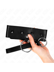 KINK COLLAR CON CORREA 65 CM CON TACHUELAS PLATEADAS MODELO 2 AJUSTABLE 36 43 CM X 5 CM