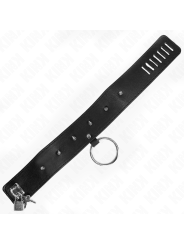 KINK COLLAR CON CORREA 65 CM CON TACHUELAS PLATEADAS MODELO 2 AJUSTABLE 36 43 CM X 5 CM