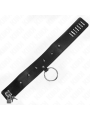 KINK COLLAR CON CORREA 65 CM CON TACHUELAS PLATEADAS MODELO 2 AJUSTABLE 36 43 CM X 5 CM
