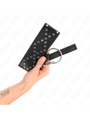 KINK COLLAR CON CORREA 65 CM CON TACHUELAS PLATEADAS MODELO 3 AJUSTABLE 36 43 CM X 5 CM