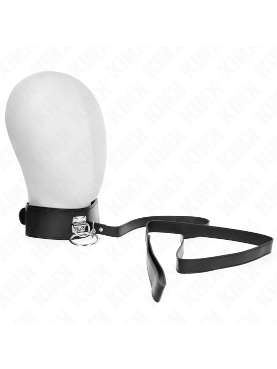 KINK COLLAR CON CORREA 116 CM CON TACHUELAS CORREA POLIPIEL 50 X 5 CM