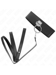 KINK COLLAR CON CORREA 116 CM CON TACHUELAS CORREA POLIPIEL 50 X 5 CM