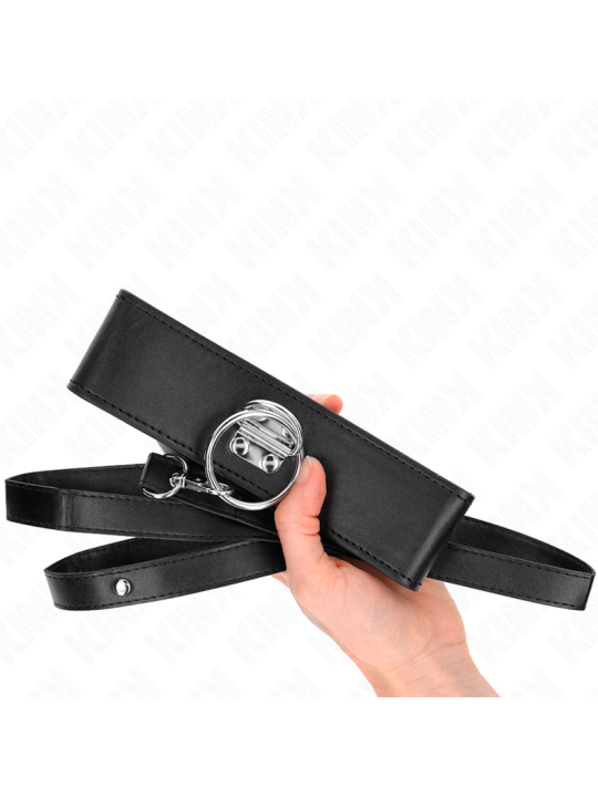 KINK COLLAR CON CORREA 116 CM CON TACHUELAS CORREA POLIPIEL 50 X 5 CM
