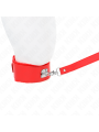 KINK COLLAR CON CORREA 116 CM CON TACHUELAS PLATEADAS MODELO 4 ROJO AJUSTABLE 40 48 CM X 6 CM