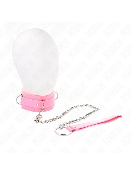 KINK COLLAR CON CORREA 65 CM CON RESTRICCIONES ROSA AJUSTABLE 36 42 CM X 55 CM