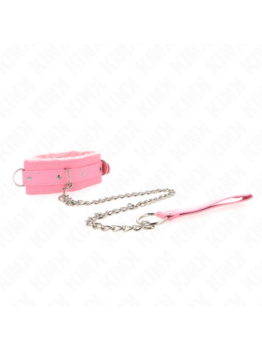 KINK COLLAR CON CORREA 65 CM CON RESTRICCIONES ROSA AJUSTABLE 36 42 CM X 55 CM