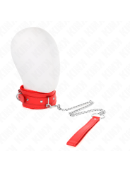KINK COLLAR CON CORREA 65 CM CON RESTRICCIONES ROJO AJUSTABLE 36 42 CM X 55 CM