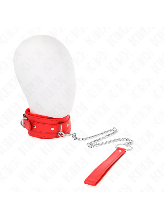 KINK COLLAR CON CORREA 65 CM CON RESTRICCIONES ROJO AJUSTABLE 36 42 CM X 55 CM