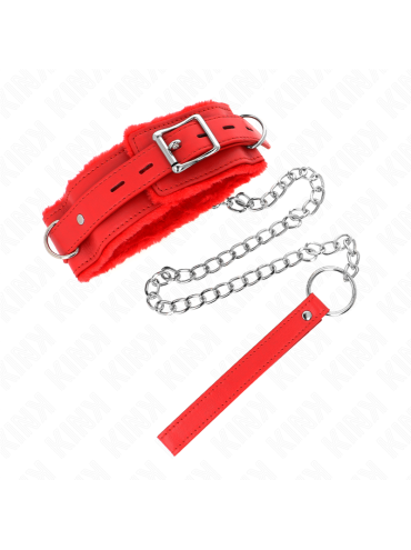 KINK COLLAR CON CORREA 65 CM CON RESTRICCIONES ROJO AJUSTABLE 36 42 CM X 55 CM