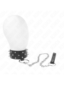 KINK COLLAR CON CORREA 65 CM CON TACHUELAS PLATEADAS MODELO 5 AJUSTABLE 36 43 CM X 5 CM