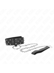 KINK COLLAR CON CORREA 65 CM CON TACHUELAS PLATEADAS MODELO 5 AJUSTABLE 36 43 CM X 5 CM