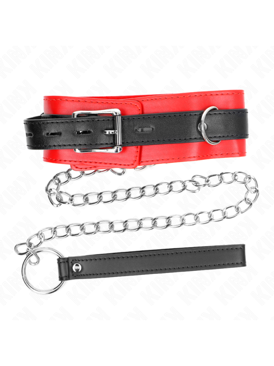 KINK COLLAR CON CORREA 65 CM ROJO 54 X 45 CM