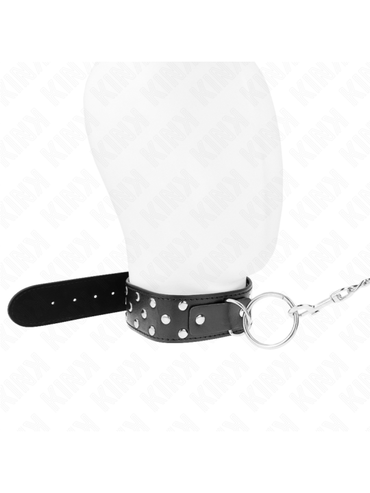 KINK COLLAR CON CORREA 65 CM REMACHE ANILLA NEGRO AJUSTABLE 36 50 CM X 38 CM