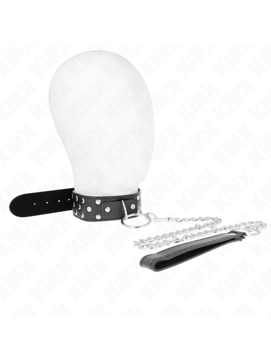 KINK COLLAR CON CORREA 65 CM REMACHE ANILLA NEGRO AJUSTABLE 36 50 CM X 38 CM