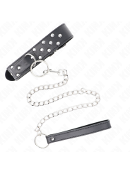 KINK COLLAR CON CORREA 65 CM REMACHE ANILLA NEGRO AJUSTABLE 36 50 CM X 38 CM
