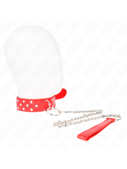 KINK COLLAR CON CORREA 65 CM REMACHE ANILLA ROJO AJUSTABLE 36 50 CM X 38 CM
