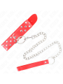 KINK COLLAR CON CORREA 65 CM REMACHE ANILLA ROJO AJUSTABLE 36 50 CM X 38 CM