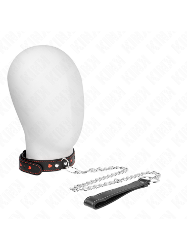 KINK COLLAR CON CORREA 65 CM DETALLES CORAZON 525 X 25 CM