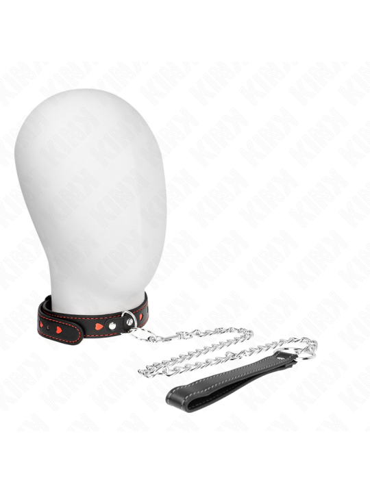 KINK COLLAR CON CORREA 65 CM DETALLES CORAZON 525 X 25 CM