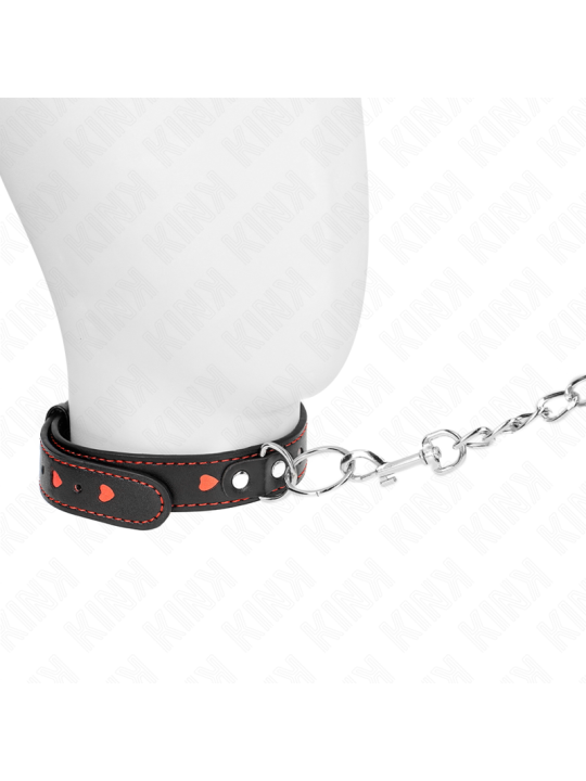 KINK COLLAR CON CORREA 65 CM DETALLES CORAZON 525 X 25 CM