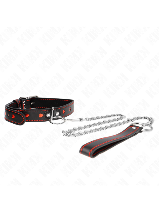 KINK COLLAR CON CORREA 65 CM DETALLES CORAZON 525 X 25 CM