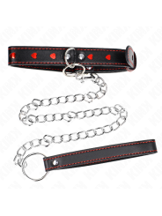 KINK COLLAR CON CORREA 65 CM DETALLES CORAZON 525 X 25 CM